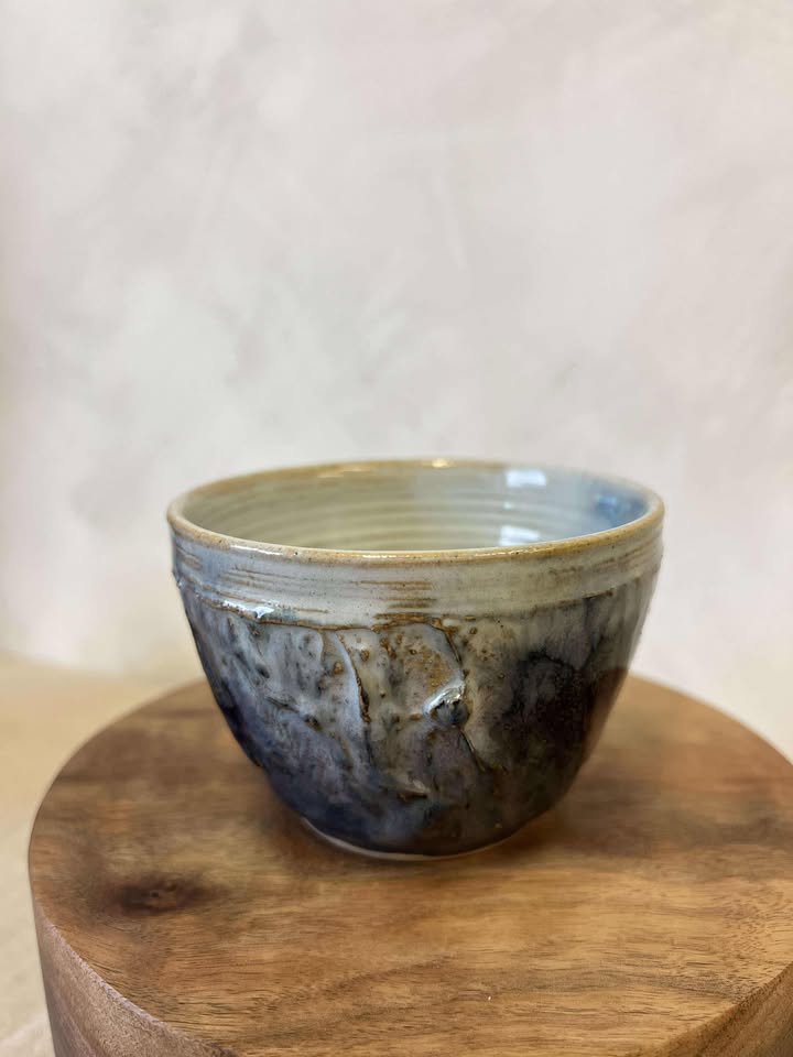 Bol à matcha et gobelet Lueur Boréale - Bleu