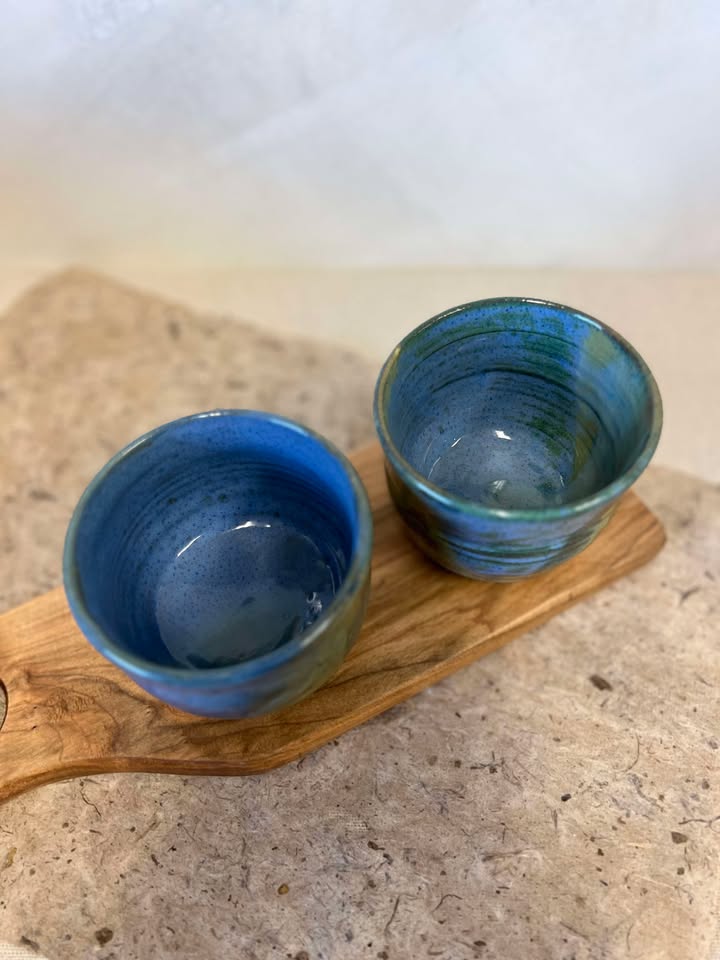 Gobelet - bleu et vert