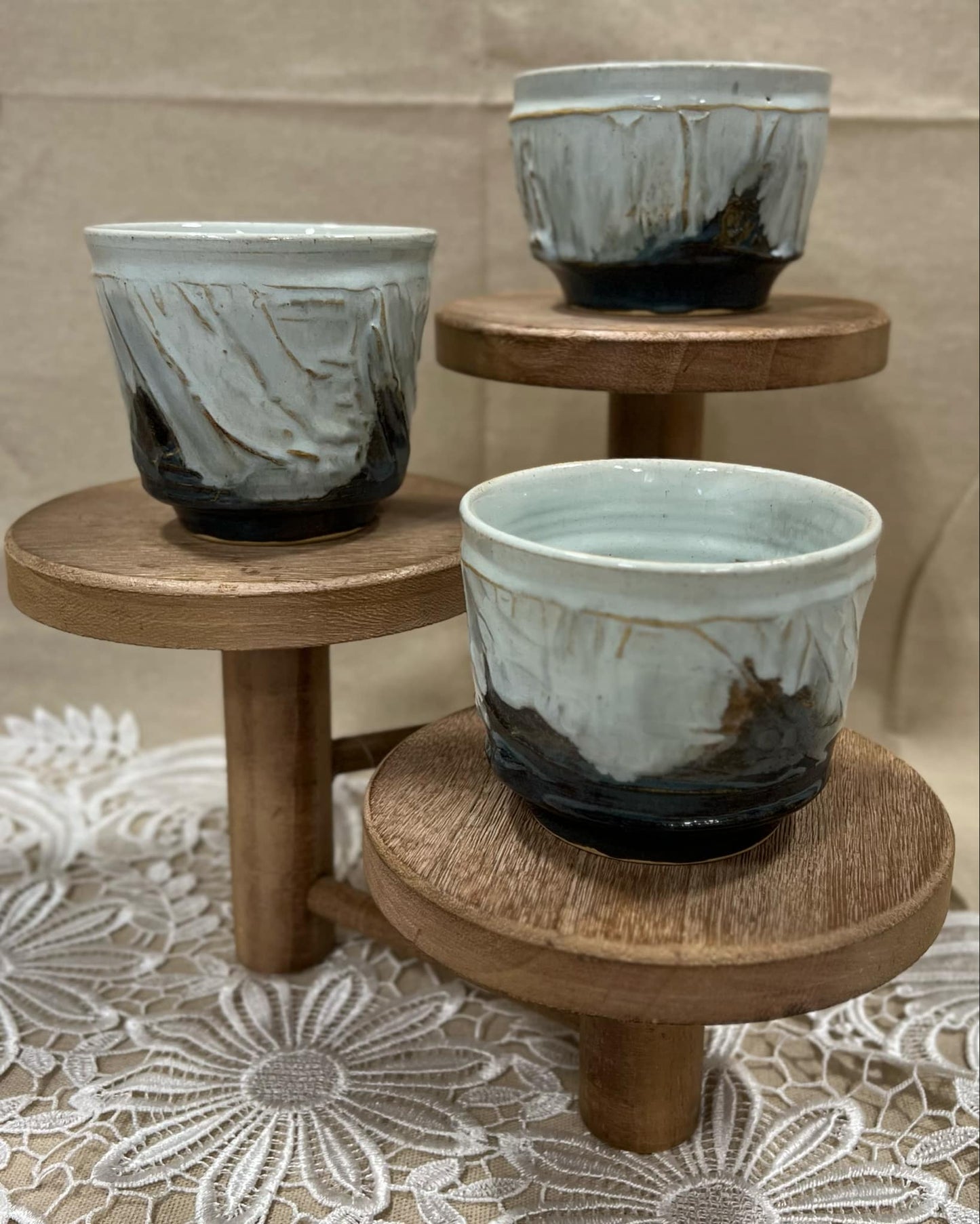 Bol à matcha Lueur Boréale - Bleu clair